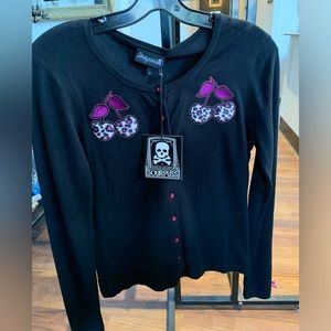 Sourpuss cardigan sweater. New, never worn.